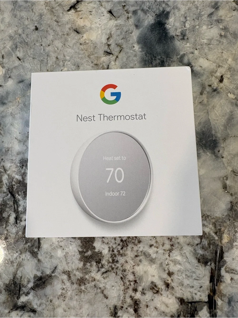 Google Nest Smart Phone Thermostat — White and Silver